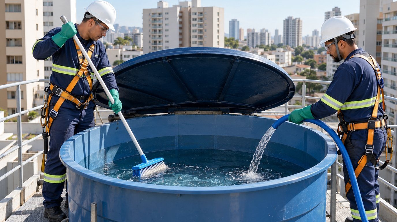 Esvaziamento de Caixa d'Água em Florianópolis‑SC