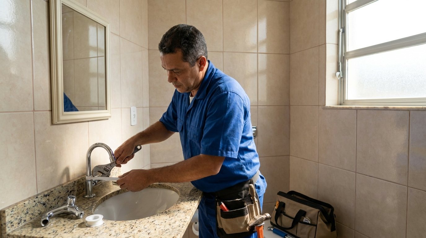 Troca de Registro, Torneira e Conexão em Florianópolis‑SC